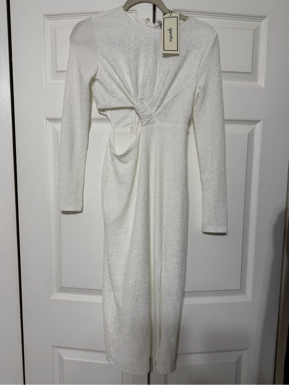 NWT Garota Kyriaki dress twist front waist cut out thigh-high side slit size S